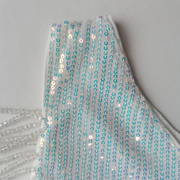 One Shoulder Bead Detail Sequin Bodycon Party Dress - Picture 4 of 12